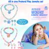 Toys for Ages 5-7 Jewelry, Kids Toys for Girls 8-10 Clip on Earrings, Toddler Girls Toy Age 6-8 Princess Dress Up,Frozen Unicorn Toy Adjustable Ring Bracelets Necklaces Birthday Christmas Gifts view 2