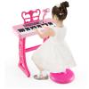 37-Key Children's Toy Keyboard Piano, Children's Piano, Detachable Legs, Adjustable Microphone and Music Stand, Suitable for Children Aged 3-8, Pink view 2