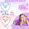 Kids Toys for Ages 5-7 Girls Jewelry Box, Toddler Toys For Girls 8-10, Clip on Earrings Adjustable Rings, Unicorn and Mermaid toy for Pretend Play & Dress up 3 4 5 6 Kids Birthday Christmas Gifts view 2