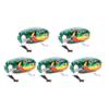LIZEALUCKY 5 PCS Clockwork Pet Toy Iron Sheet Frogs, Animal Clockwork Wind Up Running Play Toys, Clockwork Frog Pet Toy for Cat Dog Playing Accessories view 1