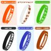JUNEBRUSHS 42pcs Football Party Favors Silicone Bracelets Rubber Wristbands Accessories for Football Sport Themed Birthday Party Decorations Adults Stuffers Filler Gift Supplies(6 Designs) view 3