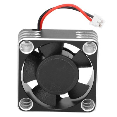 RC Motor Fan, Motor Cooling Fan 28000RPM RC Electric Vehicle Fan for 1/10 1/12 RC Car (Black Silver)