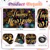 2026 New Year Decorations - Happy New Year Backdrop Banner with Firework Pattern Large Sign Photography Background Wall Decorations for 2026 New Years Eve Party Supplies view 2