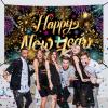 2026 New Year Decorations - Happy New Year Backdrop Banner with Firework Pattern Large Sign Photography Background Wall Decorations for 2026 New Years Eve Party Supplies view 3