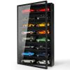 1/24 Scale Diecast Display Case Wall Mount Clear Model Car Display Case Model Cars Storage Cabinet Rack with Acrylic Door Holds 16 Cars view 1