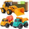 vusum Toddler Toys for Ages 2-4, Kids Toys for 1 2 3 Year Old Boy Girls,Dump Truck Cement Mixer Excavator Toy Cars Set, BPA Free, Phthalates Free, PVC, Outdoor Toddler Boy Toys Birthday view 1