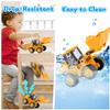 vusum Toddler Toys for Ages 2-4, Kids Toys for 1 2 3 Year Old Boy Girls,Dump Truck Cement Mixer Excavator Toy Cars Set, BPA Free, Phthalates Free, PVC, Outdoor Toddler Boy Toys Birthday view 3