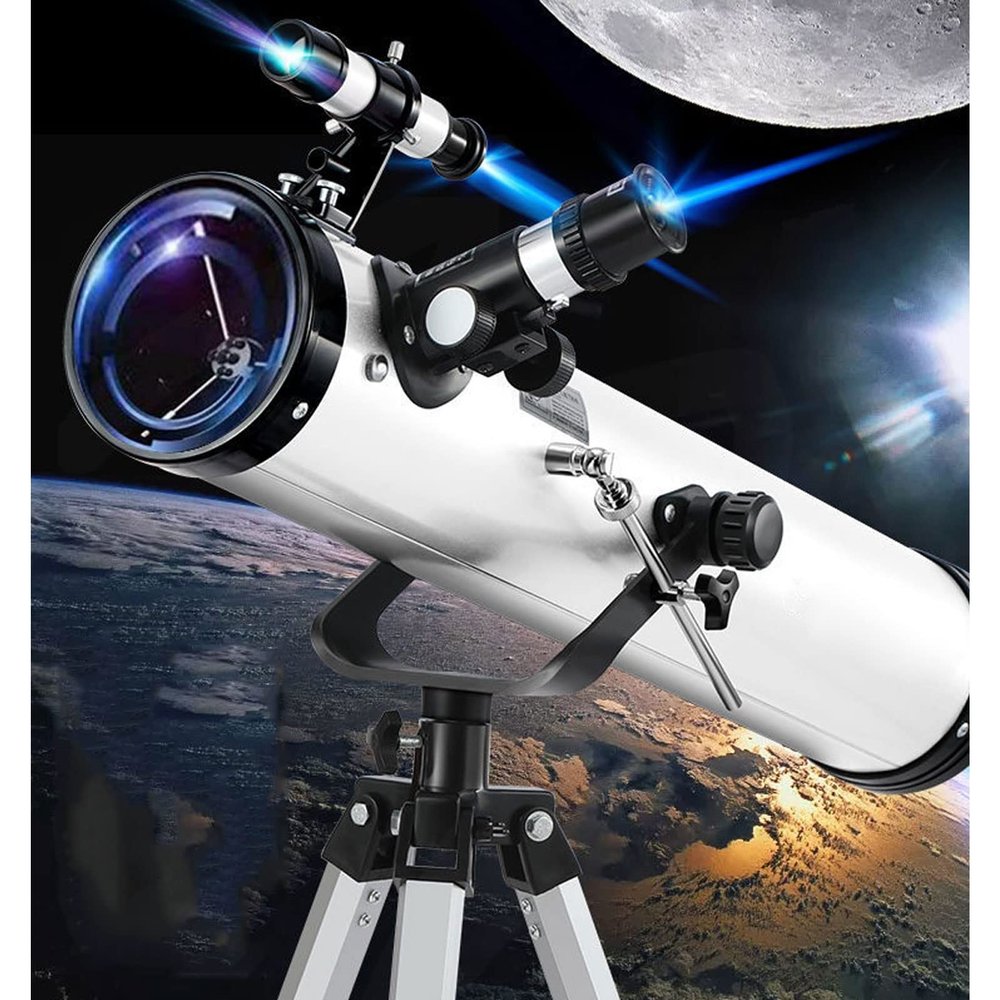 DONGDAWAN Telescopes for Astronomy Beginners, Telescopes for Astronomy for Children and Adults, Astronomy Telescopes for Beginners Stargazing (White F)
