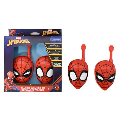 Lexibook, Spider-Man, Spider-Man 3D Walkie-Talkies, Range 500 m, 2 Communication Channels, Belt Clip, Red, TW18SP