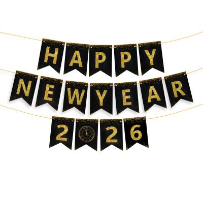 2026 Happy New Year Banner - 2026 New Years Decorations Happy New Year 2026 Banner New Years Eve Party Supplies