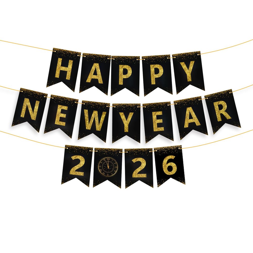 2026 Happy New Year Banner - 2026 New Years Decorations Happy New Year 2026 Banner New Years Eve Party Supplies