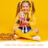 June Garden 14" Snuggle Cuties Cheerleader Sophie - Soft Cuddly Plush Doll Gift for Girls - Huggable Rag Doll - Pink M view 2