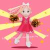 June Garden 14" Snuggle Cuties Cheerleader Sophie - Soft Cuddly Plush Doll Gift for Girls - Huggable Rag Doll - Pink M view 3