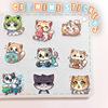 100 Pcs Cute Cat Meme Stickers  Funny & Durable Waterproof Vinyl Stickers for Laptops, Water Bottles, Suitcase and DIY Projects Teens Adults or Kids Gift (Cat) view 4