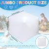 4 Pieces Jumbo Inflatable Dice 12.6 Inch Giant Large Inflatable Dice DIY Painting Crafts for Indoor Outdoor Lawn Game Pool Casino Themed Game Bunco Night Birthday Party Board Game (Blank White) view 2