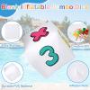 4 Pieces Jumbo Inflatable Dice 12.6 Inch Giant Large Inflatable Dice DIY Painting Crafts for Indoor Outdoor Lawn Game Pool Casino Themed Game Bunco Night Birthday Party Board Game (Blank White) view 3