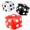 6 Pieces Jumbo Inflatable Dice 19.7 Inch Giant Inflatable Dice Multicolor Large Fun Game Tools for Indoor Outdoor Lawn Swimming Pool Party Board Game (White, Black, Red) view 1