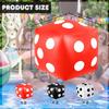 6 Pieces Jumbo Inflatable Dice 19.7 Inch Giant Inflatable Dice Multicolor Large Fun Game Tools for Indoor Outdoor Lawn Swimming Pool Party Board Game (White, Black, Red) view 2