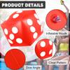 6 Pieces Jumbo Inflatable Dice 19.7 Inch Giant Inflatable Dice Multicolor Large Fun Game Tools for Indoor Outdoor Lawn Swimming Pool Party Board Game (White, Black, Red) view 3