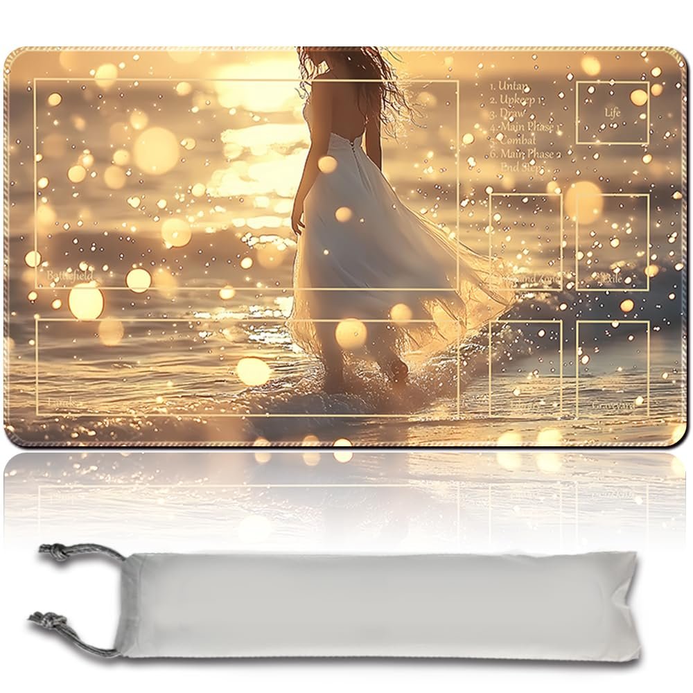 MTG Play Mats + Size 60 x 35 cm Waterproof Bag, MTG Playmate Table Mat, MTG Mouse Pad, Dustproof and Waterproof for Supporting MTG Combat, TCG - Original Designs (with Zone, MTG Set 41-3)