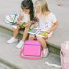 Portable Bag Compatible with Leapfrog LeapStart 3D Interactive Learning System for LeapFrog 2-in-1 LeapTop Touch for LeapFrog Scout and Violet 100 Words Book and Storage for 5-6 Books (Case only)Pink view 3