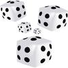 6 Pieces Jumbo Inflatable Dice 19.7 Inch Giant Inflatable Dice Multicolor Large Fun Game Tools for Indoor Outdoor Lawn Swimming Pool Party Board Game, White view 1