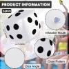 6 Pieces Jumbo Inflatable Dice 19.7 Inch Giant Inflatable Dice Multicolor Large Fun Game Tools for Indoor Outdoor Lawn Swimming Pool Party Board Game, White view 2