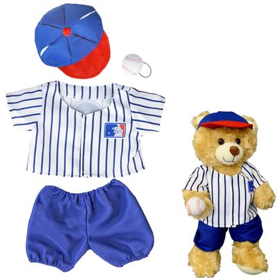 All-Stars Baseball Uniform with Hat and Ball for 6-10 inch Stuffed Animals Mini Plush Toy Outfit Includes Jersey, Pants, Cap, and Baseball Adorable Sports Costume Gift for Kids