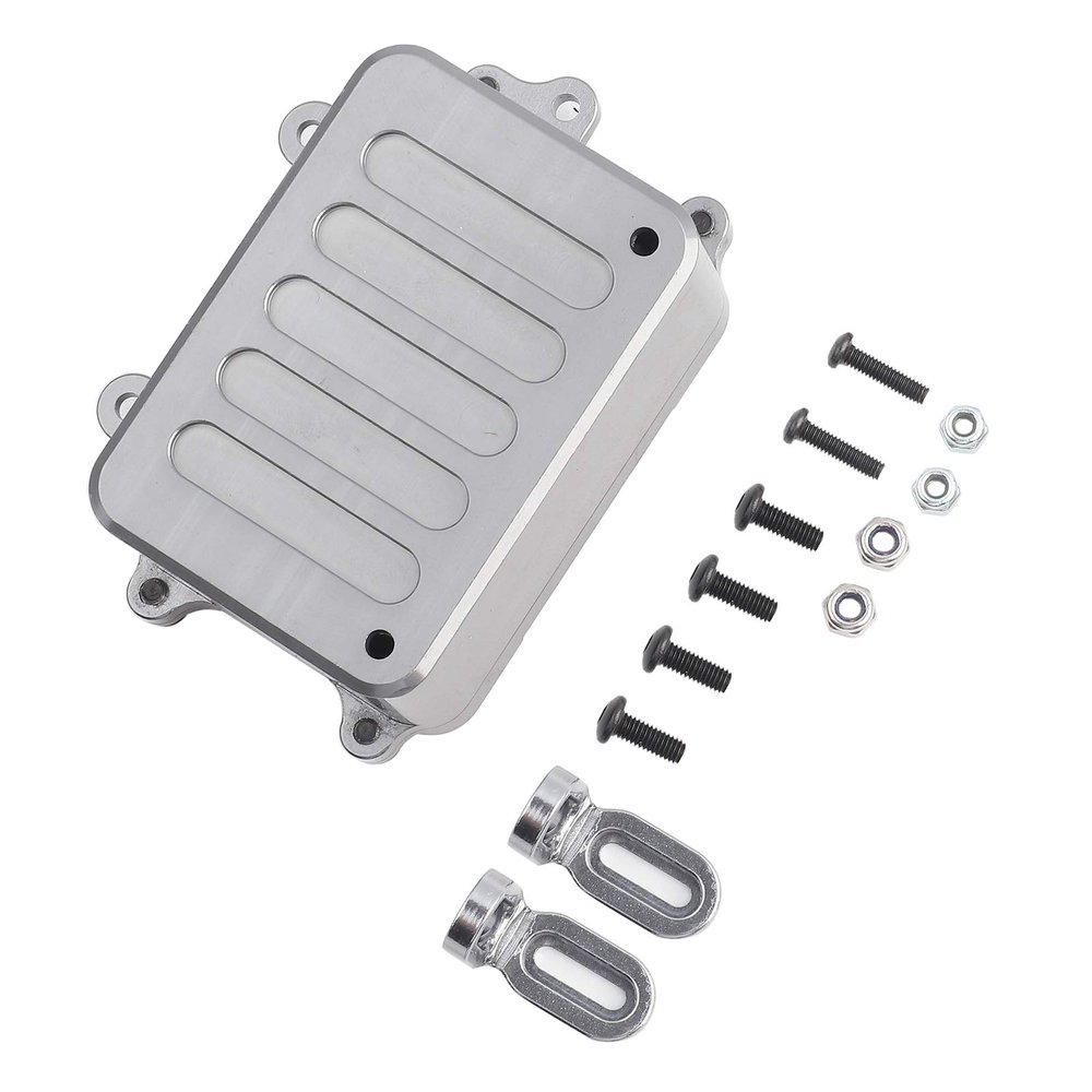 LIZEALUCKY Metal Receiver Box ESC Box Upgrade Parts, ESC Receiver Box Accessory, SCX10 Metal Receiver Box for SCX10 1/10 RC Crawler Car