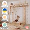 WoodandHearts Bridge Swedish Ladder with Rope Accessories and Play Mats , Made in Europe, Indoor Jungle Gym, Swedish Ladder, Climbing Wall, Indoor Jungle Gym for Kids, Swedish Ladder Wall Gym, Indoor Climbing Gym, Kids Jungle Gym Indoor view 2