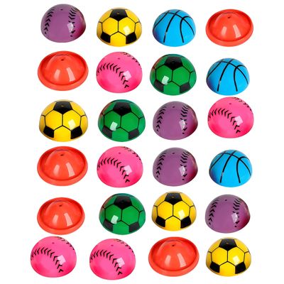 1.25" Ball Poppers for Kids, Pack of 24 Pop Up Toys, Forest & Twelfth Slow Rising Ball Popper Toy Set, Sports Ball-Shaped Vinyl Fidget Popper Toys, Sensory Fidget Toys for All Ages (24 Pack)