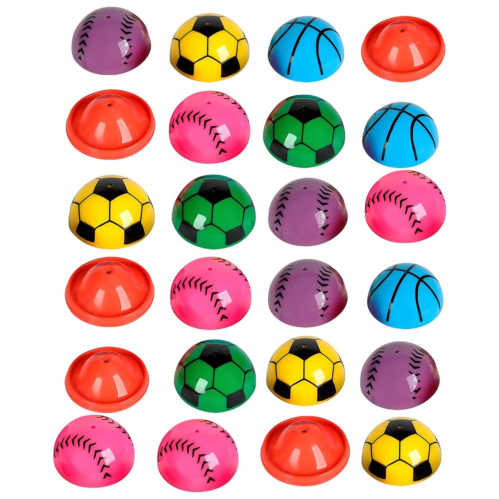 1.25" Ball Poppers for Kids, Pack of 24 Pop Up Toys, Forest & Twelfth Slow Rising Ball Popper Toy Set, Sports Ball-Shaped Vinyl Fidget Popper Toys, Sensory Fidget Toys for All Ages (24 Pack)