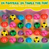 1.25" Ball Poppers for Kids, Pack of 24 Pop Up Toys, Forest & Twelfth Slow Rising Ball Popper Toy Set, Sports Ball-Shaped Vinyl Fidget Popper Toys, Sensory Fidget Toys for All Ages (24 Pack) view 3