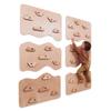 Woodandhearts Rock Climbing, Made in Europe, Rock Climbing Wall for Kids, Rock Wall Climbing Holds, Climbing Wall for Kids Indoor, Wall Climbing for Kids, Rock Wall for Kids, Indoor Rock Climbing Wall (Natural Wood) view 1