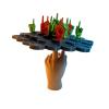 Middle Finger Balance Game,Balancing Game for Middle Finger Two Player Balance Game Interactive Balance Finger Toy for Party Interactive Game Gag Gift for Send to Friends or Family (Orange and Green) view 1