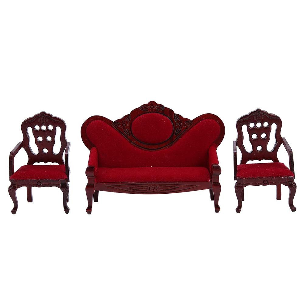 1:12 Doll Simulation House Miniatures Living Room Sofa Couch Furniture Accessories Armchair Mini Room Artificial House Scene Decoration
