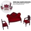 1:12 Doll Simulation House Miniatures Living Room Sofa Couch Furniture Accessories Armchair Mini Room Artificial House Scene Decoration view 3