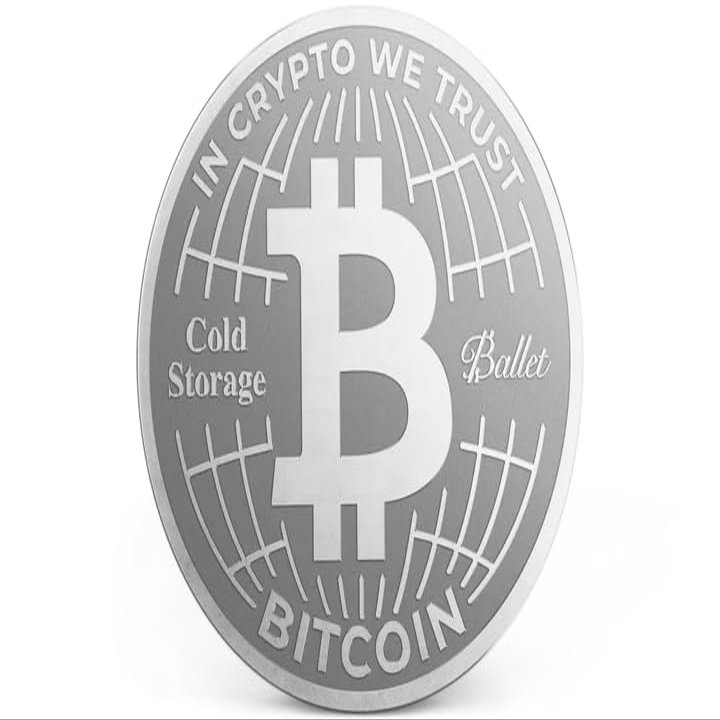 Ballet Bitcoin Coin Style  Physical Bitcoin Crypto Wallet, Offline Wallet with Cold Storage Security (2-pack)