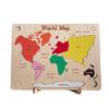 Handmade Montessori Continent Map Puzzle  Wooden Educational Geography Toy Made in Canada view 1