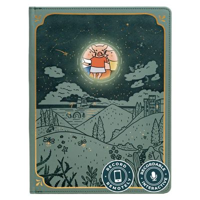 Calis Books The Three Little Pigs - infinibook Reader Recordable Storybooks for Kids, Customizable Interactive Audio Book Reader for Toddlers, Educational Screen-Free Toy