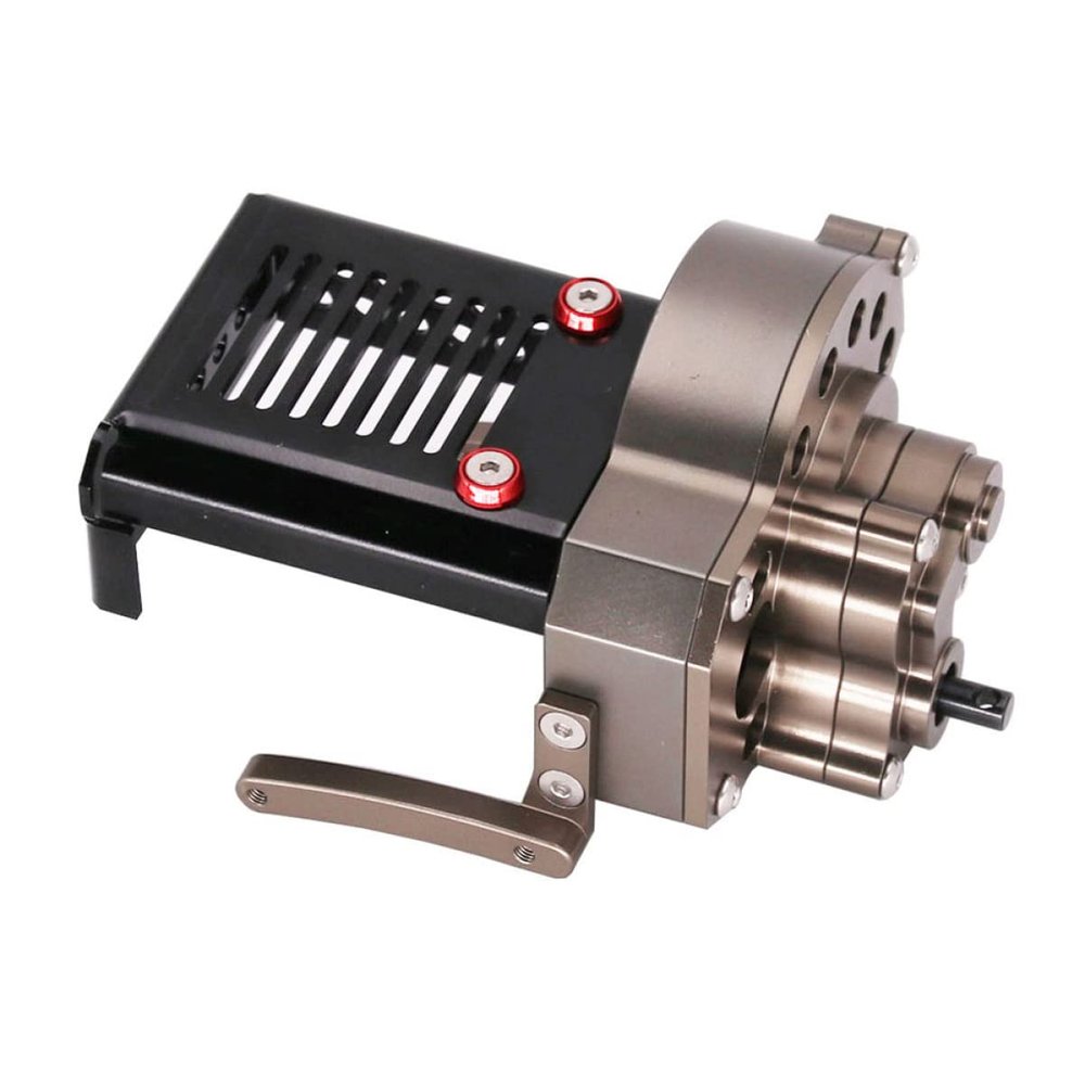 Alasum Rc Crawler Metal Front Motor Assembly Compatible with Wrangler Transmission Case for Enhanced Performance and Longevity