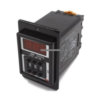 POWTAXBJGD ASY-3D Black AC 220V time Relay with Socket ASY Series 220VAC Timer with Base(99 Point 9Min)