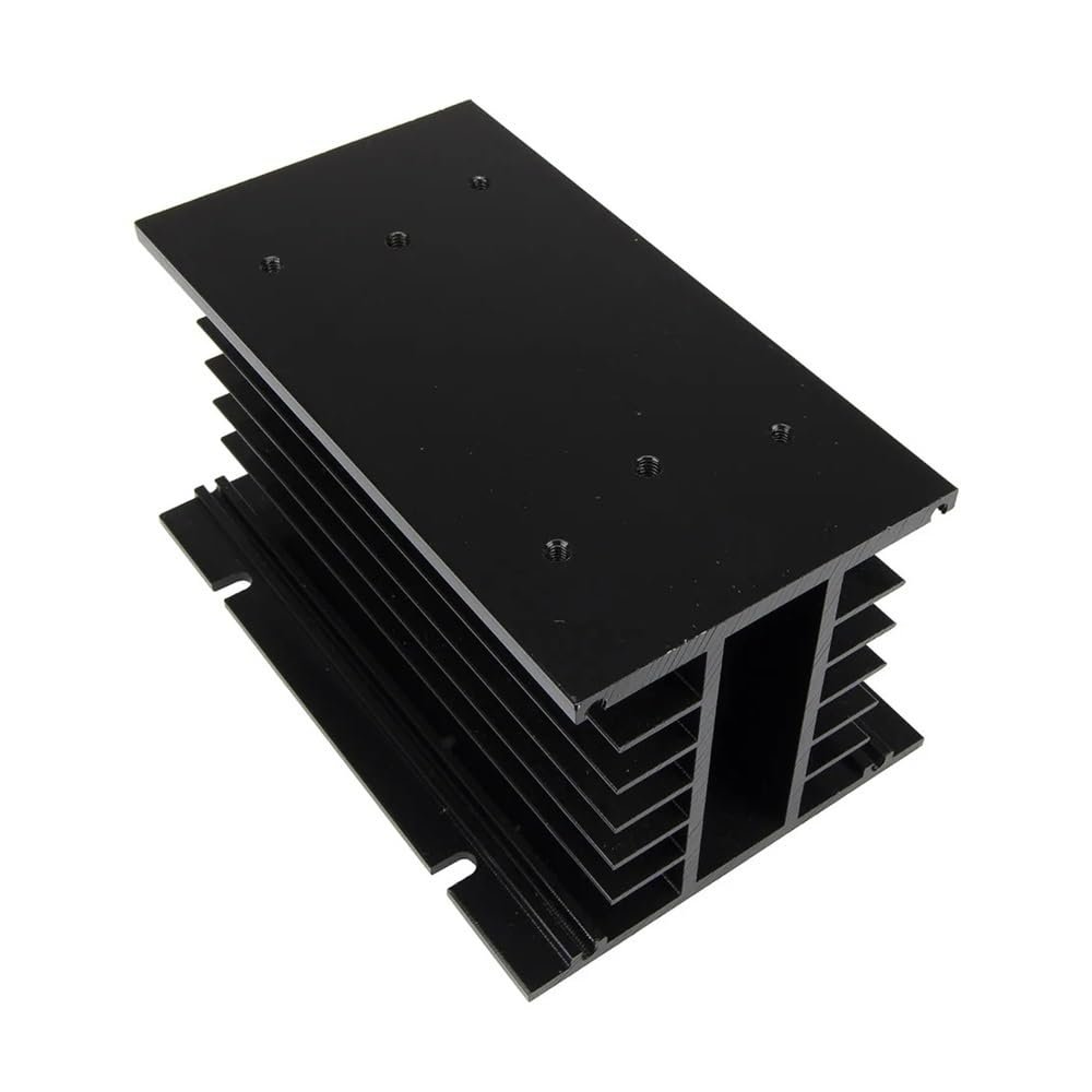 POWTAXBJGD FHSH01-150B Black 150 * 100 * 80 mm 80A Three Phase SSR Heat Sink Three Phase Solid State Relay Aluminum Heat Sink/Radiator