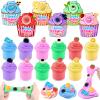 24 Pack Valentines Butter Slime Kit Stress Relief Toys Valentines Day Gifts for Kids with Cards School Classroom Colorful Soft Fruit Stretchy Slime Prefilled Goodie Bag Exchange Gift Party Favors view 1