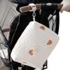 Stroller Organizer Stroller Caddy Cute Bear Pattern Cotton Zipper Closure Stroller Diaper Bag 8.7x3.5x6.3in Universal Stroller Organizer for Napkin, Milk Bottle, Toys view 4