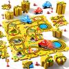 Beby Buty 48PCS Puzzle City Racer Car Track Set Toys for Kids, Toys Gifts for 3 4 5 Year Old Boys, Puzzle Racer Kids Car Track Set Ages 3-5 4-6, 3 4 5 Year Old Boys view 1