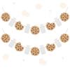 2 Pcs Milk Birthday Party Banner, Monster Happy Birthday Backdrop Garland, Milk and Cookies Baby Shower Decorations for Boys Girls view 1