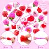 30 Pack Valentines Day Gift Cards with Mochi Squishy Toys, 10 Designs Kawaii Squeeze Toys Stress Relief Fidget Novelty Toy Valentines Gifts for Kids Toddlers School Classroom Exchange Party Favors view 3