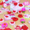 30 Pack Valentines Day Gift Cards with Mochi Squishy Toys, 10 Designs Kawaii Squeeze Toys Stress Relief Fidget Novelty Toy Valentines Gifts for Kids Toddlers School Classroom Exchange Party Favors view 4