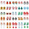 DEVIENG Christmas Clip on Earrings Gift for Kids Teen Girls Hypoallergenic 24 Pairs Sets Optional, Little Girl Cute Christmas Tree Santa Snowman Stockings Elk Small Clip in Earrings Jewelry Gifts view 1